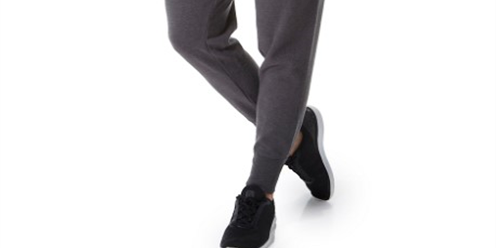 Calça de moletom feminina Champion Heritage Fleece - Cinza, tamanho XL