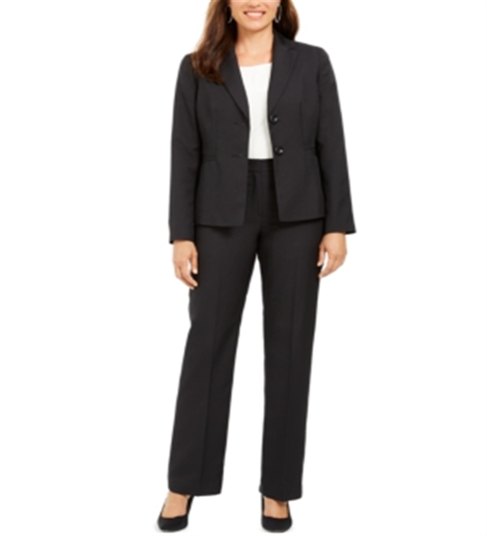 Le Suit Calça de trabalho feminina preta tamanho 12