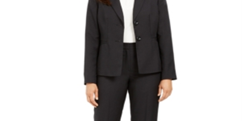 Le Suit Calça de trabalho feminina preta tamanho 12