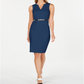 Vestido Calvin Klein Feminino Sem Mangas Abaixo do Joelho Azul Tamanho 8 Petite