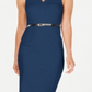 Vestido Calvin Klein Feminino Sem Mangas Abaixo do Joelho Azul Tamanho 8 Petite