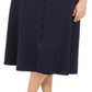 Vestido Calvin Klein Plus Size Feminino Azul com Botões e Acabamento em Renda, Tamanho 16 W