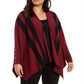 Cardigan feminino Alfani Plus listrado com frente aberta, vermelho, tamanho 2X