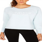 Calvin Klein Moletom Feminino Fitness Treino Verde Tamanho XX-G