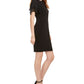 Vestido feminino Jessica Howard com mangas esvoaçantes, preto, tamanho 6, pequeno