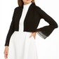 Cardigan feminino Calvin Klein Crop Cardigan suéter preto tamanho grande