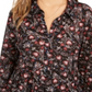 Camisa feminina com estampa floral e camadas Style &amp; Co, preta, tamanho pequeno