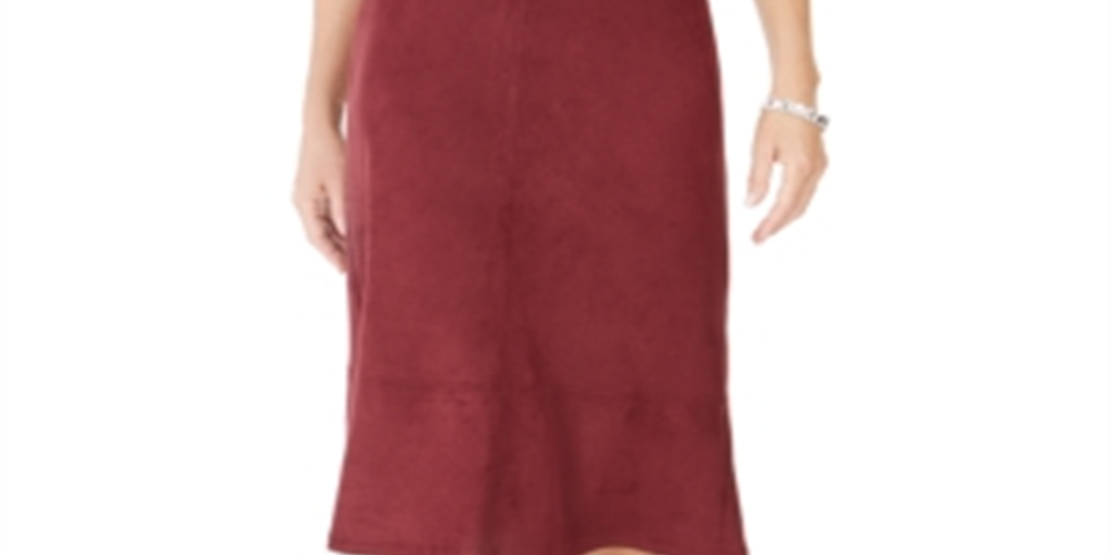 Saia reta de veludo Kasper feminina, roxa, tamanho 6