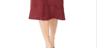 Saia reta de veludo Kasper feminina, roxa, tamanho 6