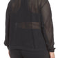 Jaqueta esportiva leve Nike Plus Loose Fit feminina, preta, tamanho 2X