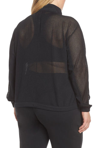 Jaqueta esportiva leve Nike Plus Loose Fit feminina, preta, tamanho 2X