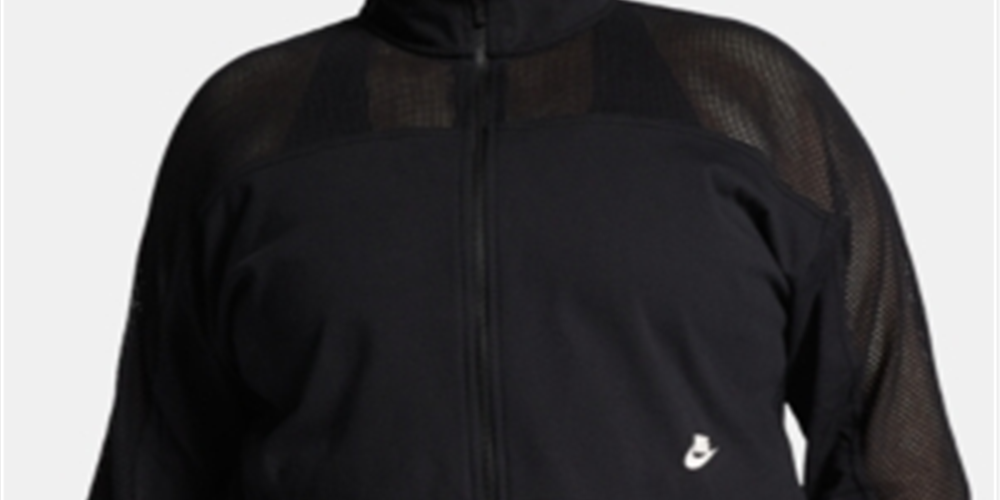 Jaqueta esportiva leve Nike Plus Loose Fit feminina, preta, tamanho 2X