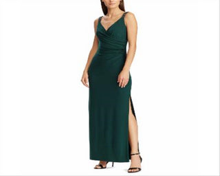 Vestido Ralph Lauren Feminino em Jersey com Alças e Contas, Verde, Tamanho 12