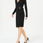 Vestido suéter feminino INC International Concepts, preto, tamanho grande