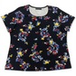 Blusa feminina Karen Scott com estampa decote redondo, azul, tamanho médio
