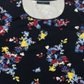 Blusa feminina Karen Scott com estampa decote redondo, azul, tamanho médio