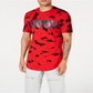 Camiseta masculina Tie Dye Plus da INC International Concepts, vermelha, tamanho pequeno