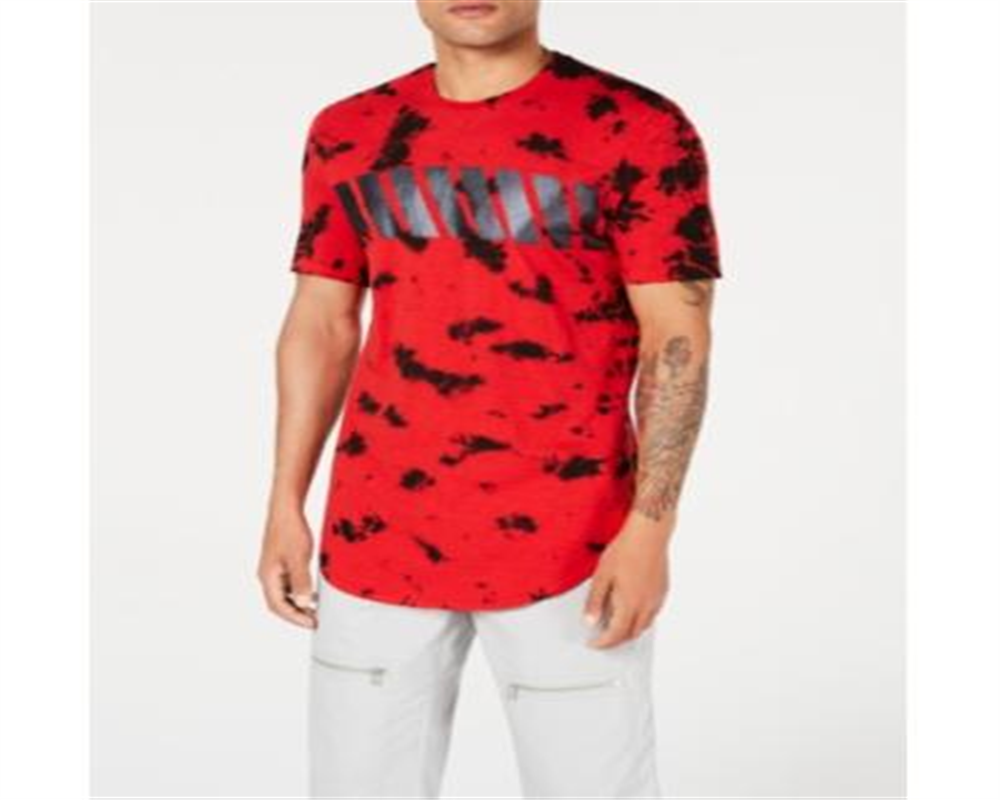 Camiseta masculina Tie Dye Plus da INC International Concepts, vermelha, tamanho pequeno