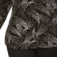 Blusa feminina estampada em jacquard, preta, tamanho pequeno, da coleção JM