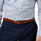 Camisa social masculina Bar III com gola floral e corte slim, azul, tamanho 15x32x33