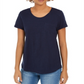Camiseta feminina de algodão com gola redonda Style &amp; Co, azul-marinho, tamanho XXL