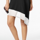 Vestido de saída de banho assimétrico Calvin Klein feminino, preto, tamanho pequeno