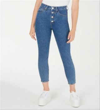 Guess Women's High Rise Skinny Jeans Blue Size Medium