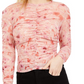 Blusa franzida com estampa floral feminina Bar III, rosa, tamanho 2XL