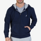 Moletom com capuz Nautica masculino Big &amp; Tall com zíper completo, azul, tamanho 46