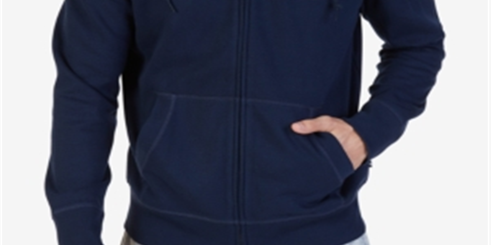 Moletom com capuz Nautica masculino Big &amp; Tall com zíper completo, azul, tamanho 46