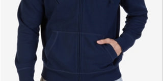 Moletom com capuz Nautica masculino Big &amp; Tall com zíper completo, azul, tamanho 46