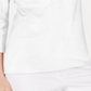 Karen Scott Blusa feminina de algodão com manga 3/4 e decote redondo, branca, tamanho pequeno GG