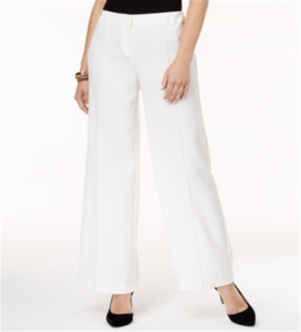 Calça feminina Alfani Wide Leg Branca Tamanho 4 P