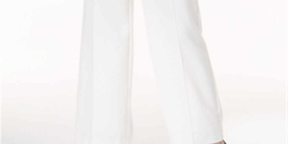 Calça feminina Alfani Wide Leg Branca Tamanho 4 P