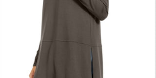 Blusa túnica feminina Eileen Fisher com decote canoa, marrom, tamanho P/P