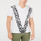 Camiseta masculina com estampa zebra da INC International Concepts, branca, tamanho pequeno
