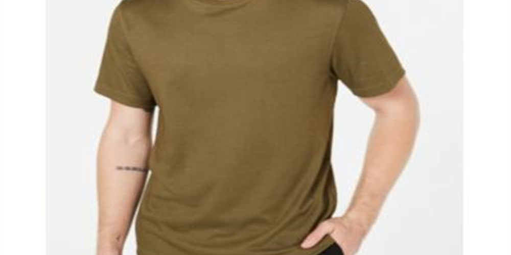 Camiseta masculina Tasso Elba de algodão, verde, tamanho pequeno