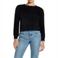 Suéter vintage feminino à prova de intempéries com cílios, preto, tamanho médio