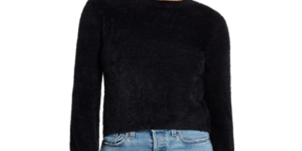 Suéter vintage feminino à prova de intempéries com cílios, preto, tamanho médio