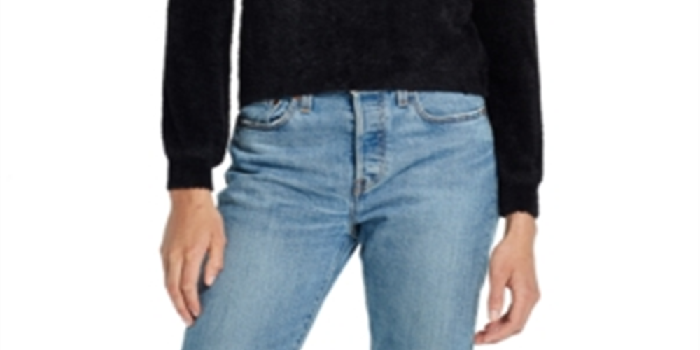 Suéter vintage feminino à prova de intempéries com cílios, preto, tamanho médio