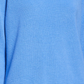 Suéter feminino Eileen Fisher orgânico com gola funil, azul, tamanho pequeno grande