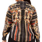 Blusa feminina plus size estampada com amarração frontal, preta, tamanho 4XL, da INC International Concepts