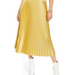 Saia plissada MIDI Guess feminina, tamanho dourado, tamanho X-S