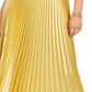 Saia plissada MIDI Guess feminina, tamanho dourado, tamanho X-S