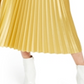 Saia plissada MIDI Guess feminina, tamanho dourado, tamanho X-S