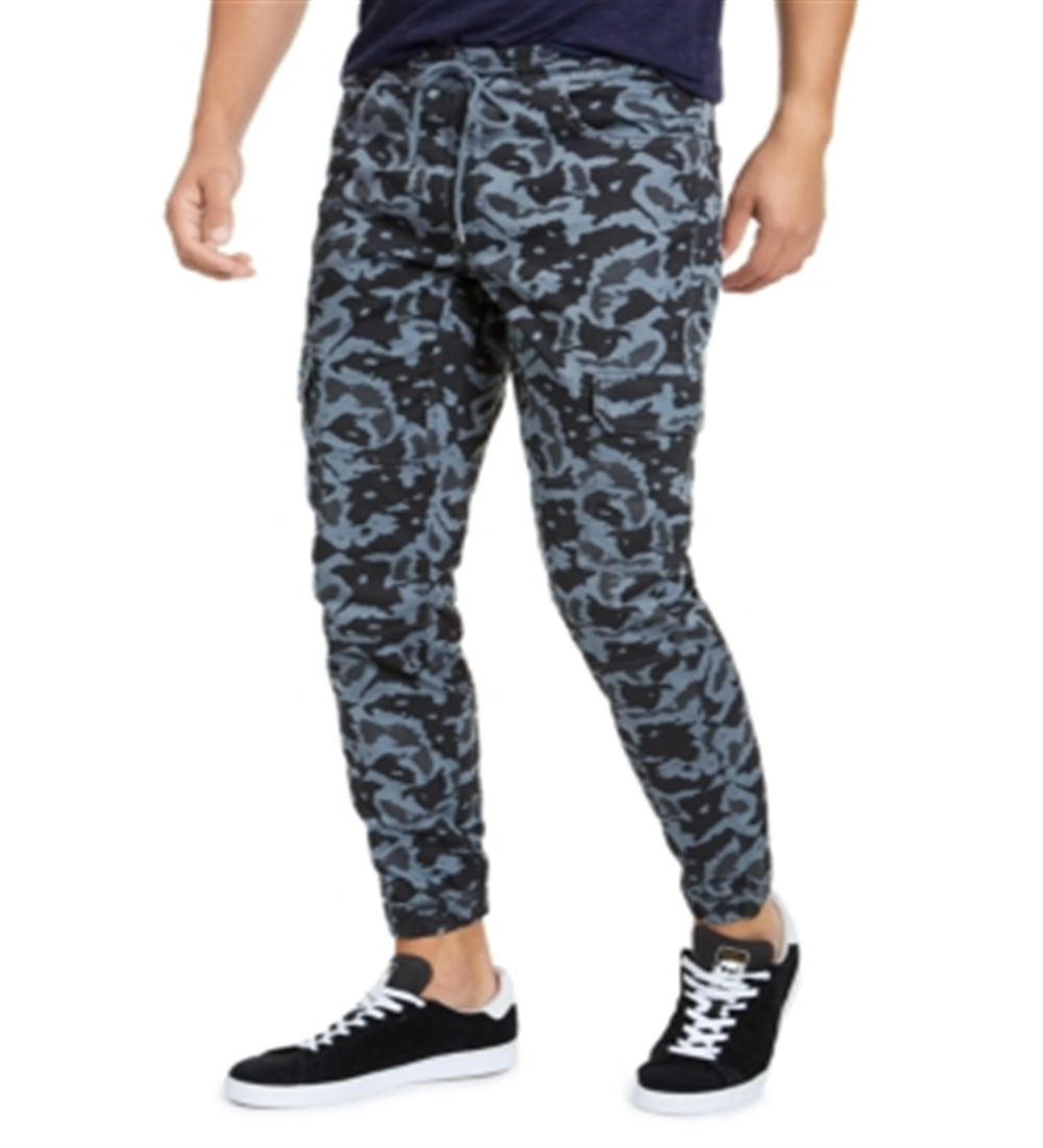 Calça jogger camuflada masculina American Rag, ajuste relaxado, cinza, tamanho grande