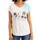 Camiseta feminina estilo &amp; co com estampa tie-dye e escape de fim de semana, rosa, tamanho pequeno