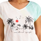 Camiseta feminina estilo &amp; co com estampa tie-dye e escape de fim de semana, rosa, tamanho pequeno