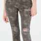 Calças jegging camufladas desgastadas Vanilla Star para mulheres, cinza, tamanho 3