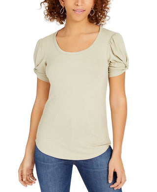 Blusa Crave Fame Junior com manga bufante, verde, tamanho M